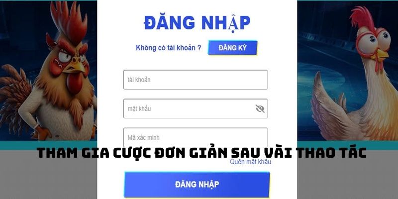 Thao tác truy cập tài khoản và đặt cược dễ dàng