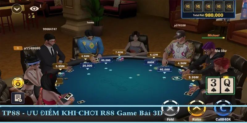 R88 game bài 3d sở hữu nhiều ưu điểm và lợi ích cho gamer