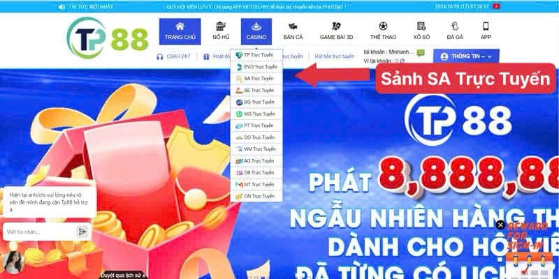 Đôi nét giới thiệu về sảnh SA Trực Tuyến TP88